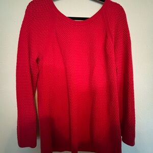 Sonoma Women's Vibrant Red Crew Neck Sweater